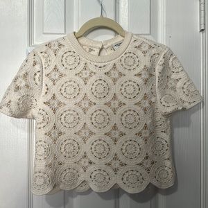 NET Abercrombie & Fitch Crochet Mosaic Tile Tee. FREE shipping!